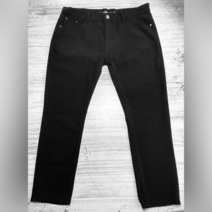 Premium denim black straight leg jeans